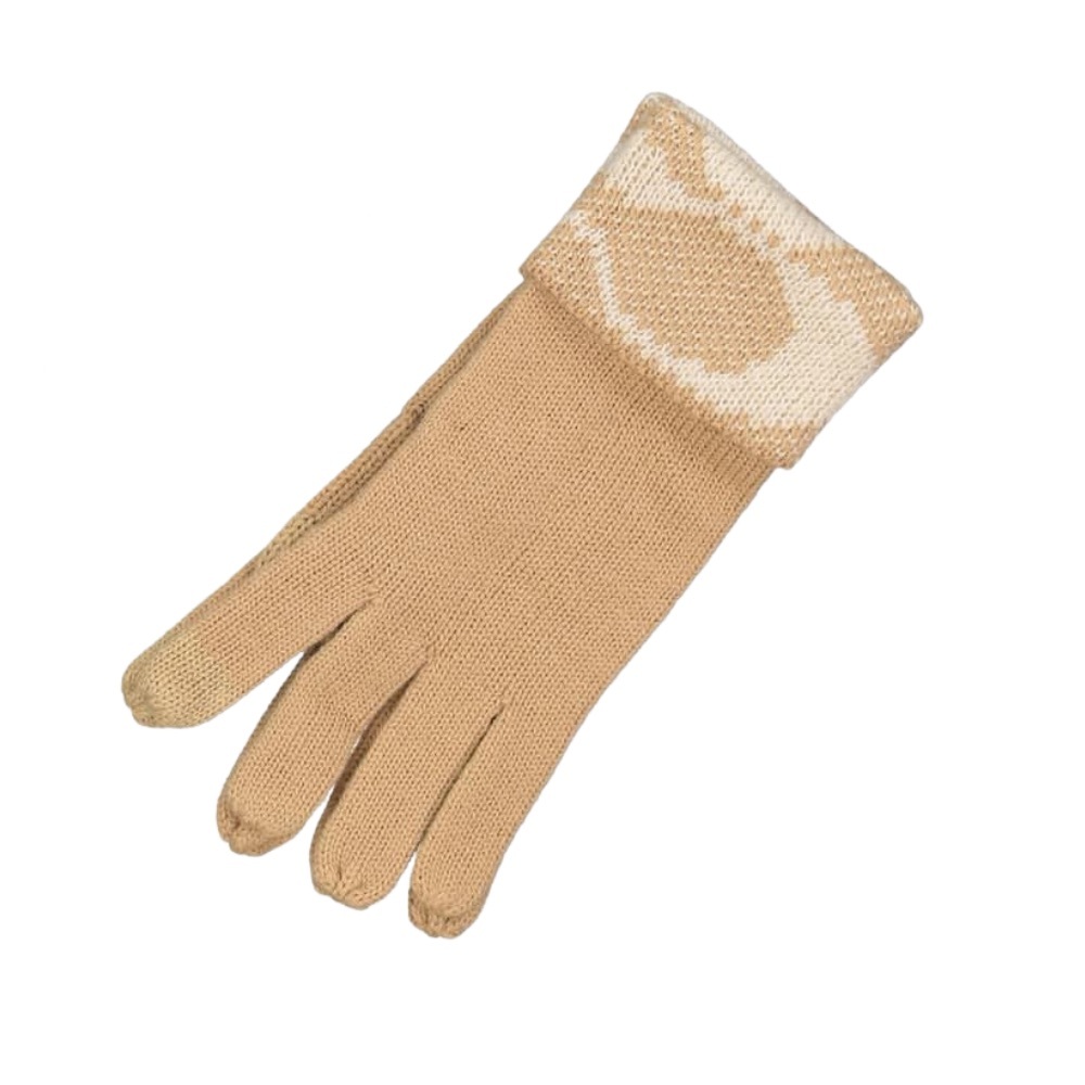 Coach Tan Knit Gloves